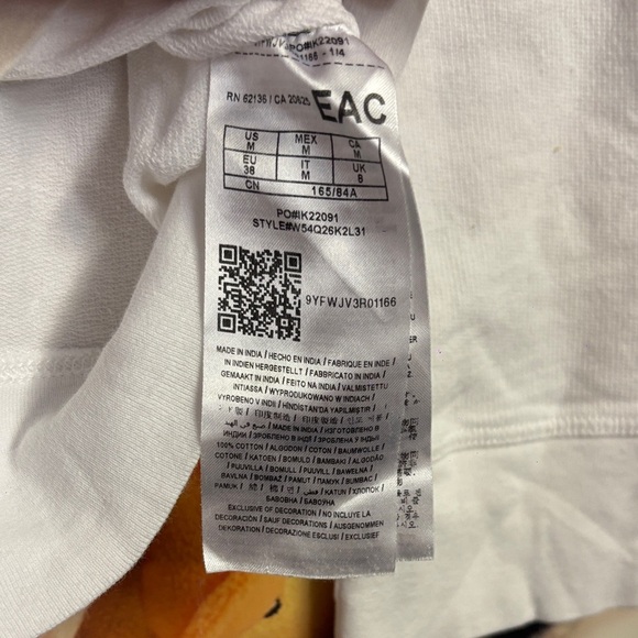 Guess White Embellished Blouse with open shoulders size M - Picture 7 of 8